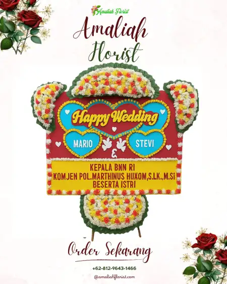 Papan Bunga Pernikahan Posong